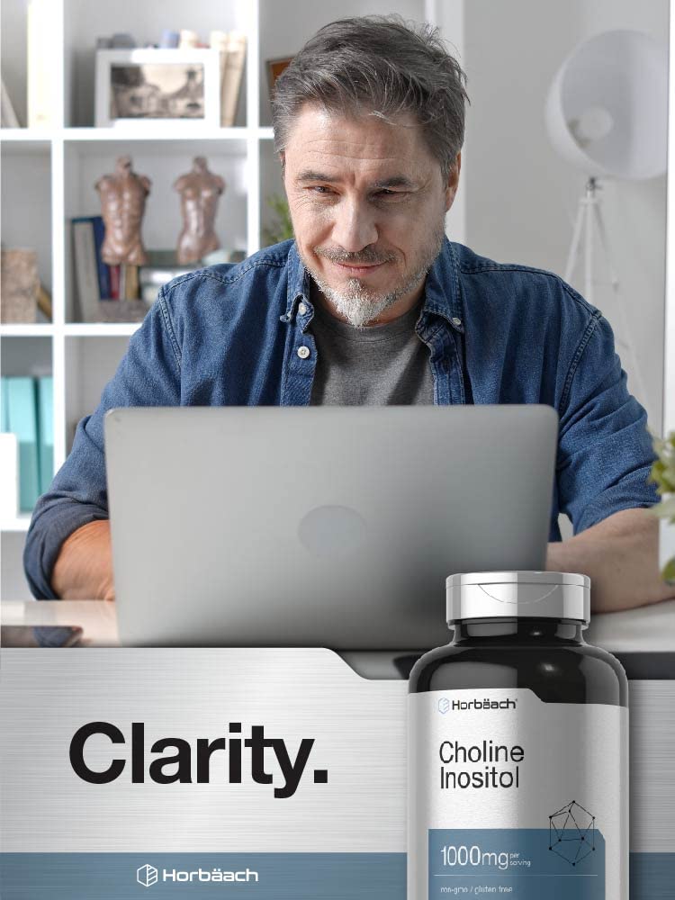 Horbaach Choline Inositol 1000mg Supplement | 200 Capsules | Non-GMO, Gluten Free - Image 6