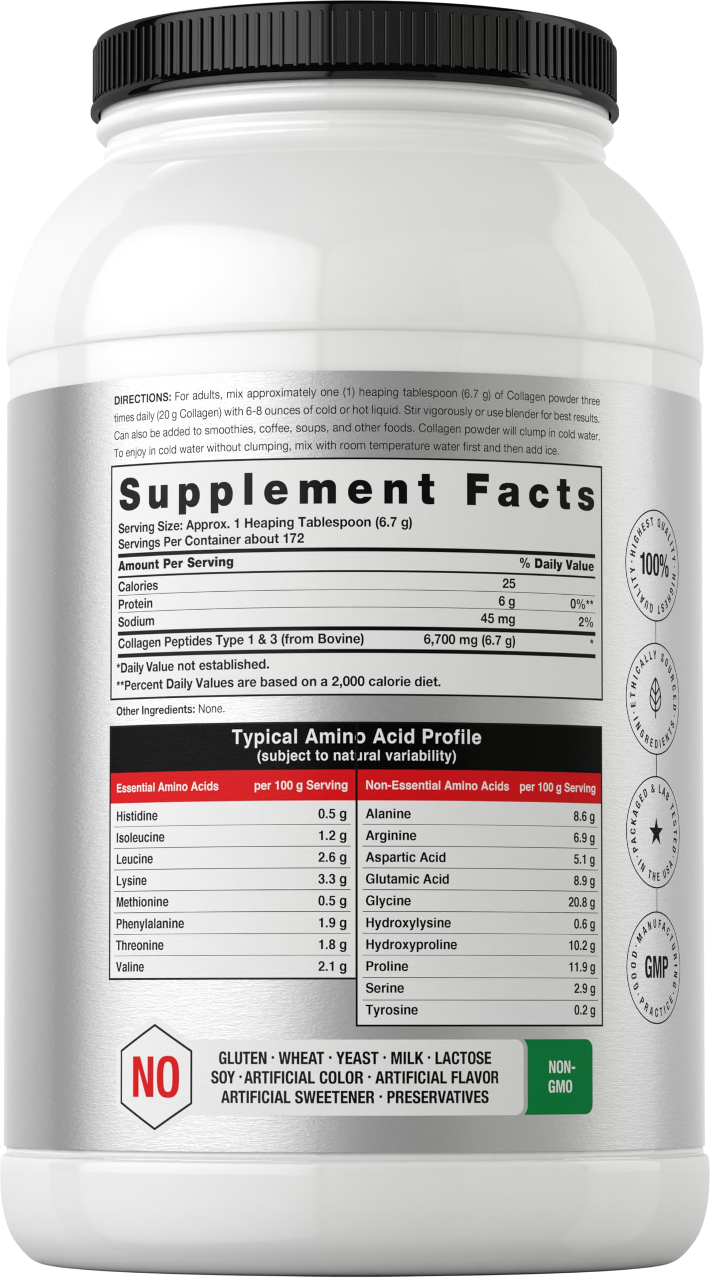 Horbaach Collagen Peptides Powder 40 oz | Unflavored | for Men & Women | Grassfed Type I & III | Non-GMO, Gluten Free Supplement - Image 2