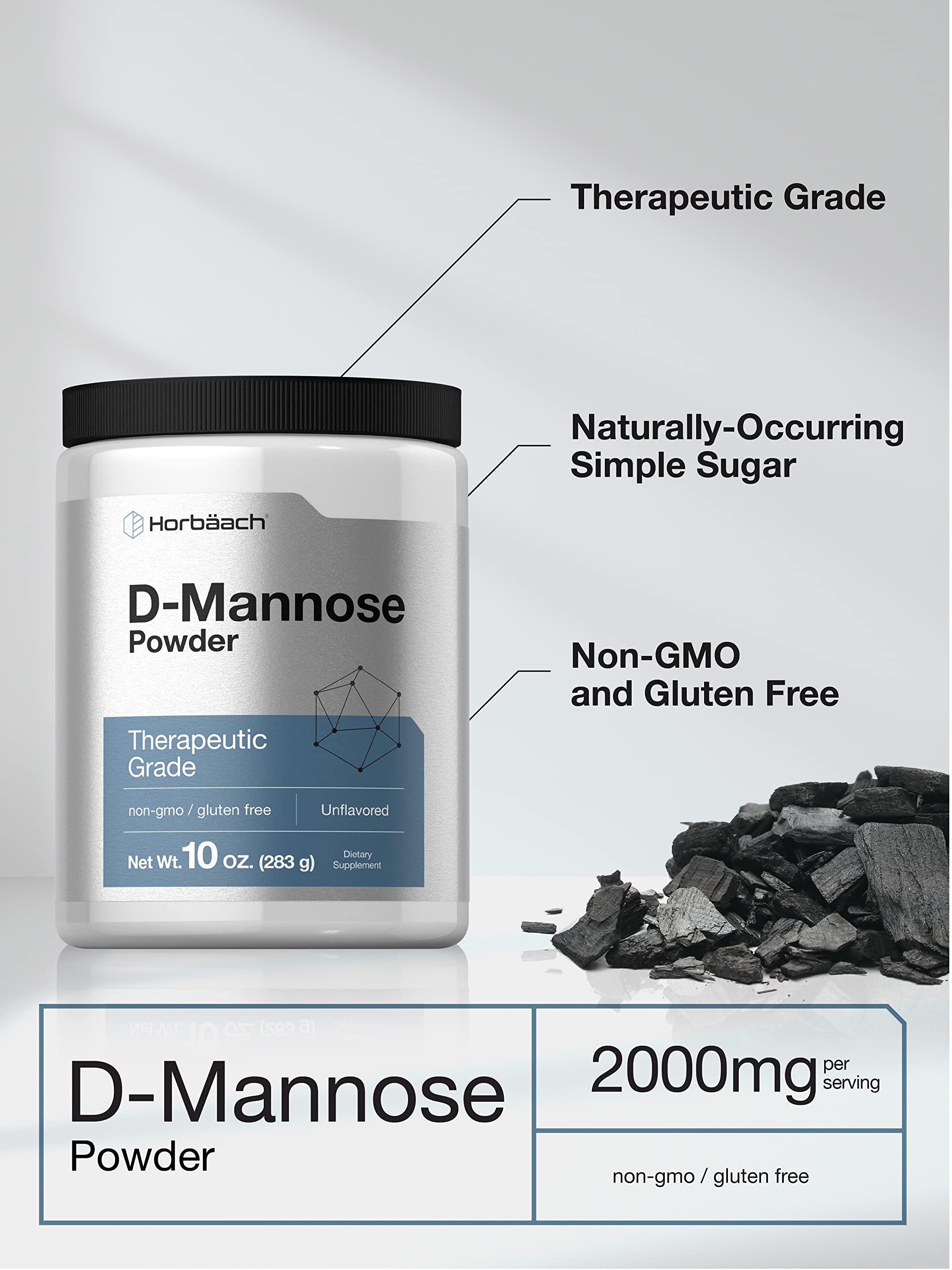 Horbaach D-Mannose Powder | 10 Oz | Supplement for Women and Men | Unflavored | Vegetarian, Non-GMO, and Gluten Free - Image 3