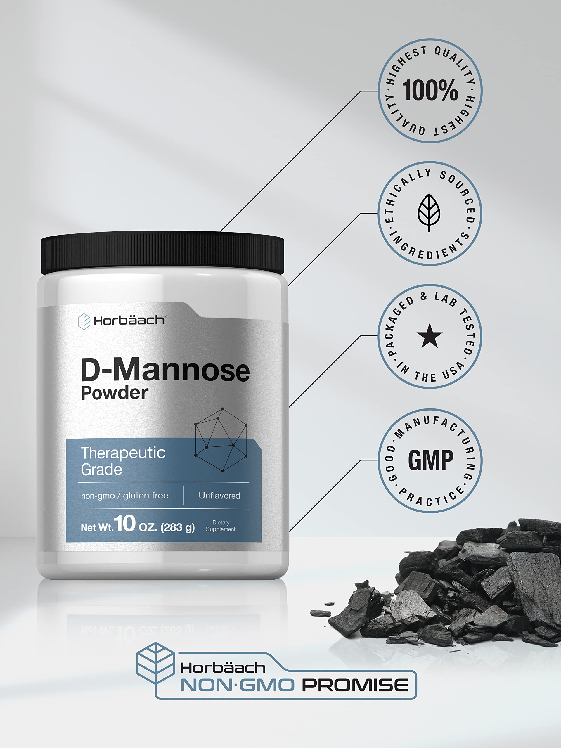 Horbaach D-Mannose Powder | 10 Oz | Supplement for Women and Men | Unflavored | Vegetarian, Non-GMO, and Gluten Free - Image 5