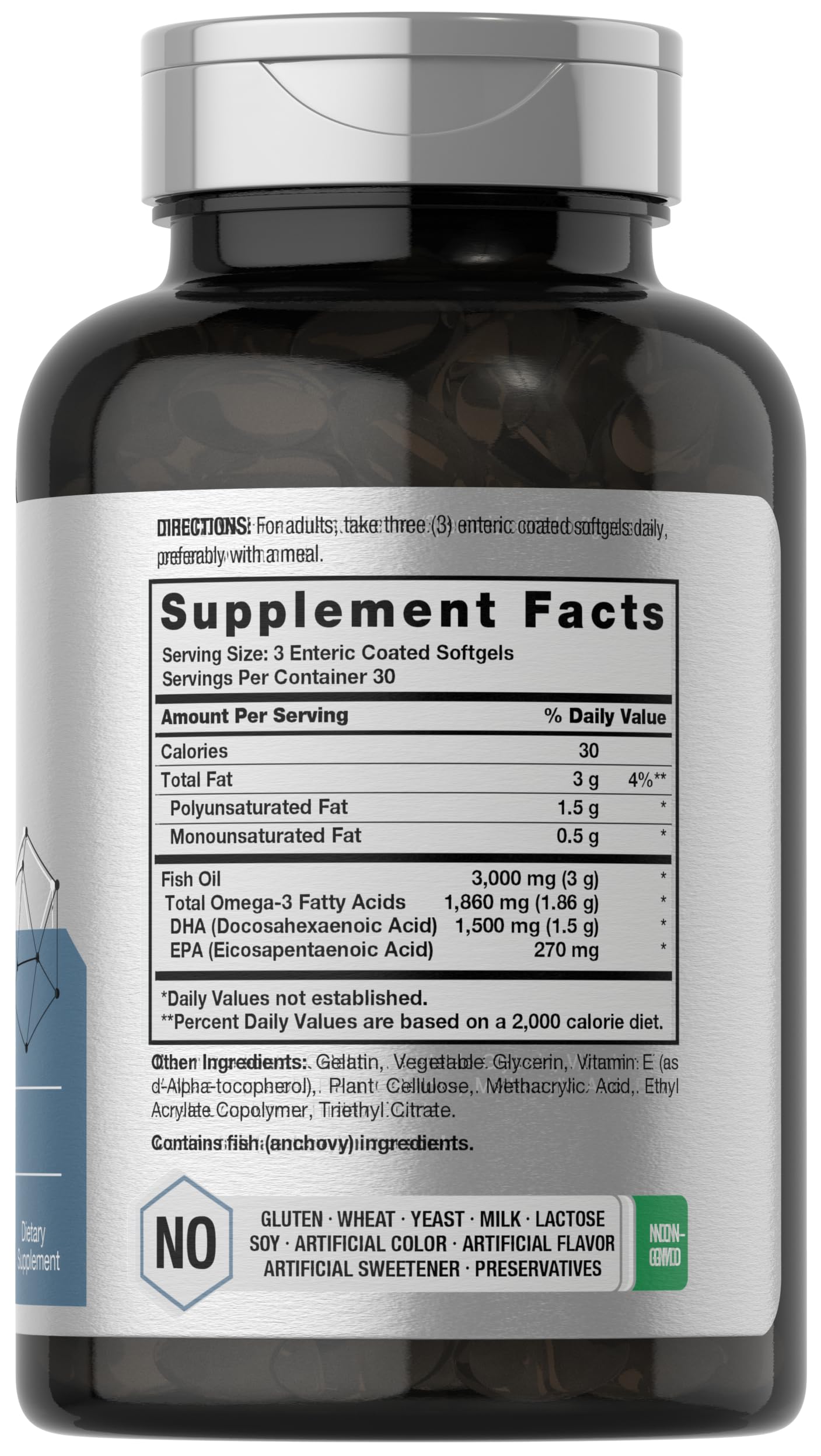 Horbaach DHA Supplement 1500mg | 90 Softgels | EPA, Omega 3, DHA | Non-GMO, Gluten Free - Image 2