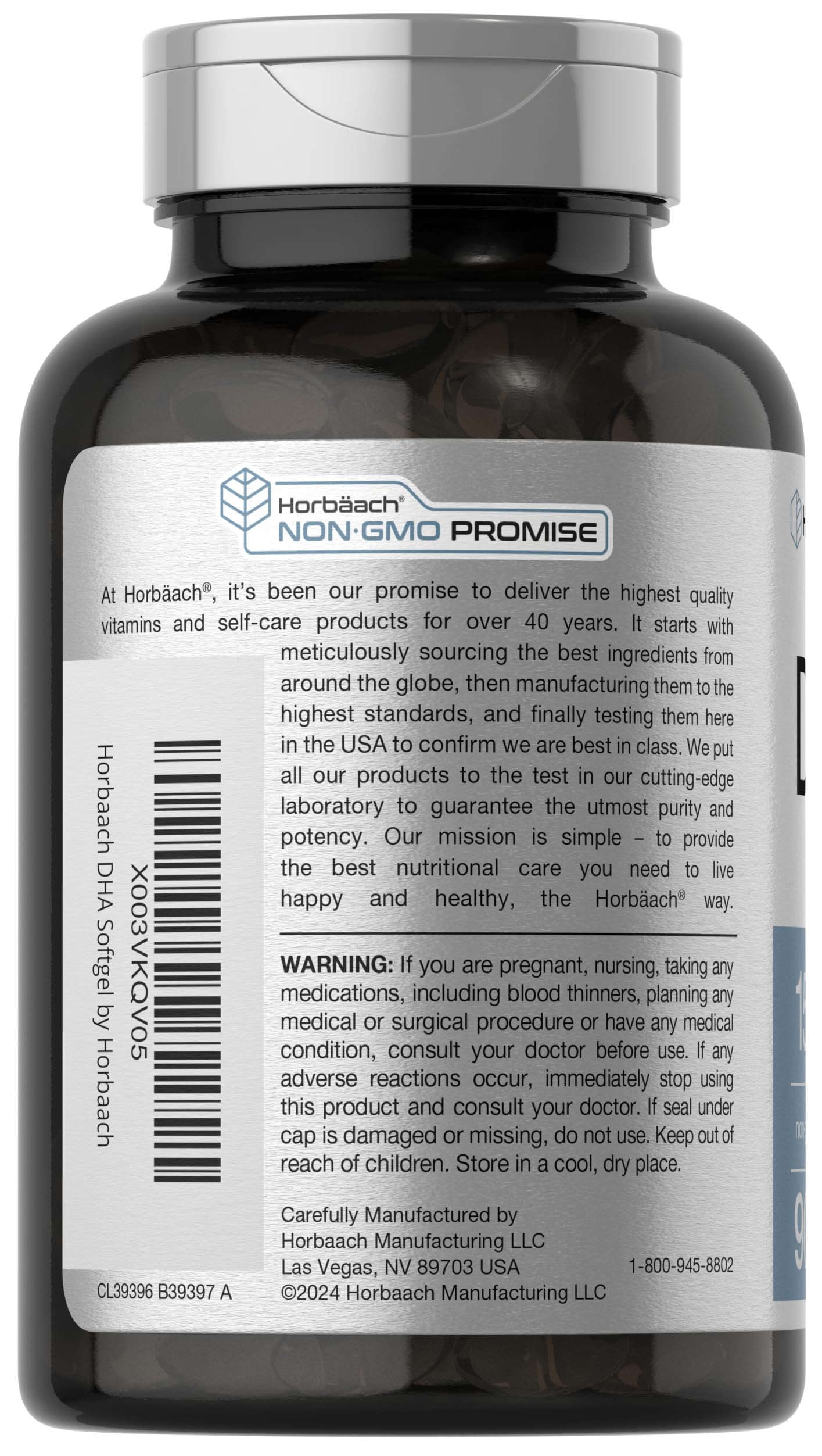 Horbaach DHA Supplement 1500mg | 90 Softgels | EPA, Omega 3, DHA | Non-GMO, Gluten Free - Image 3