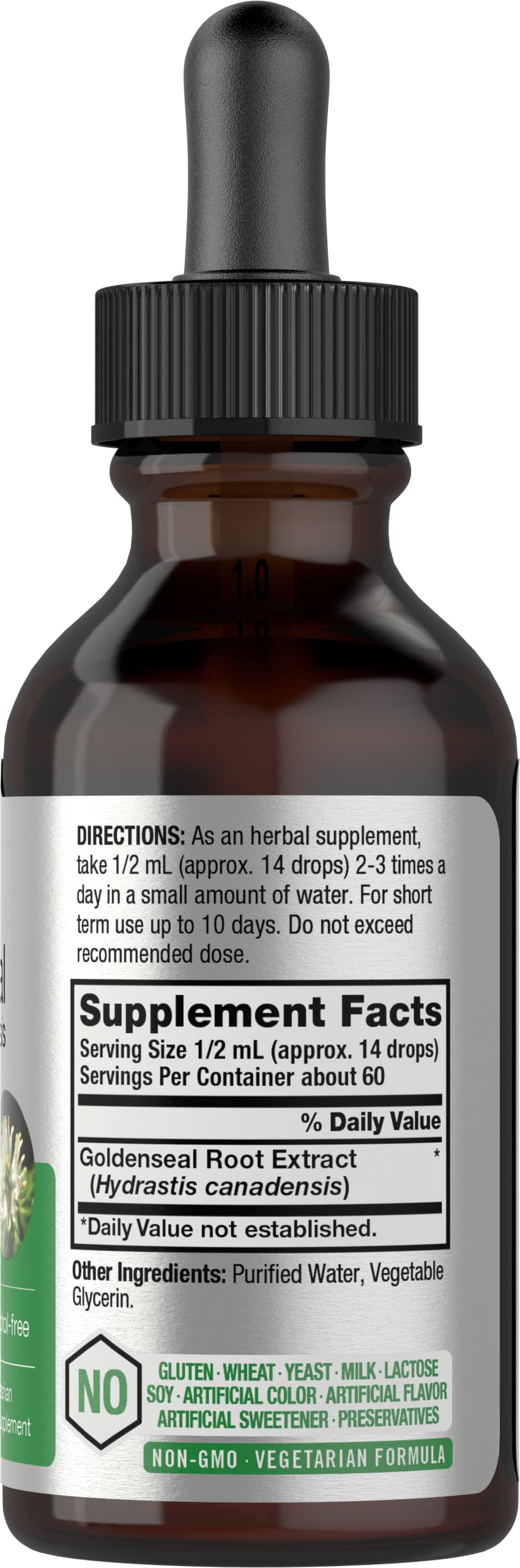Horbaach Goldenseal Tincture Liquid Extract | 1 fl oz | Hydrastis Canadensis | Alcohol Free | Vegetarian, Non-GMO & Gluten Free - Image 2