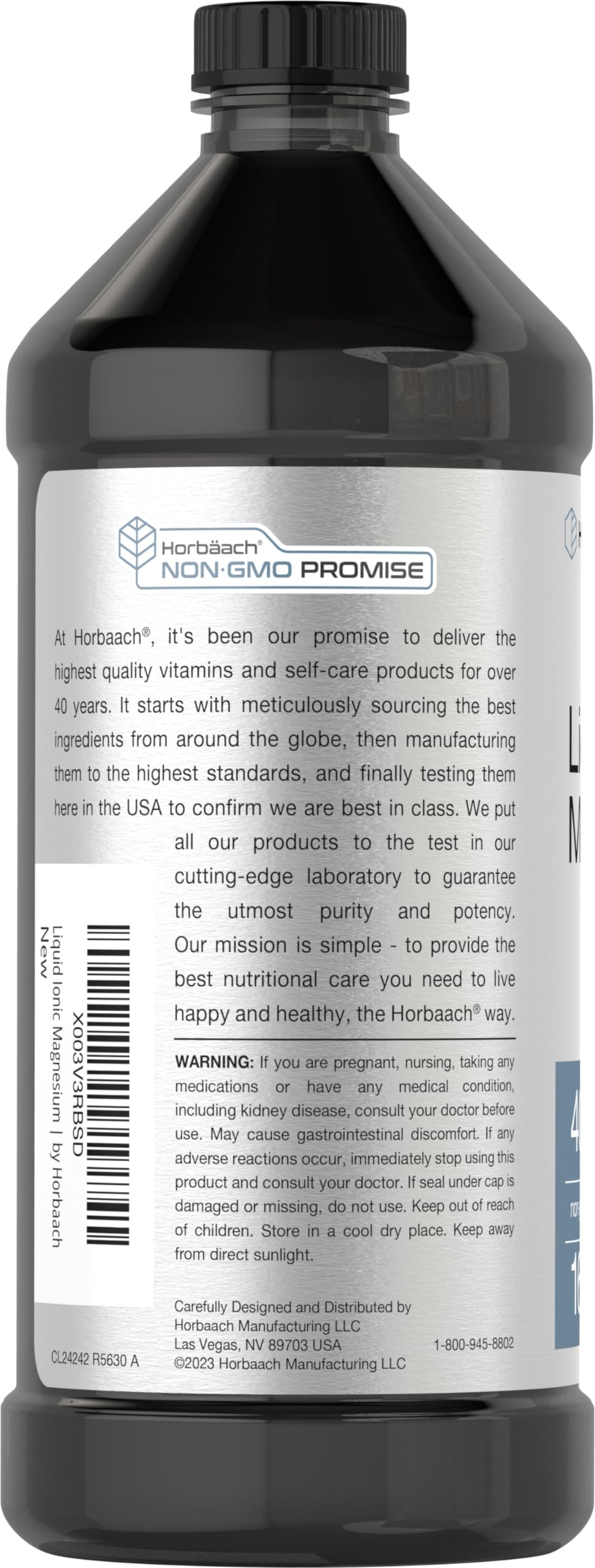 Horbaach Liquid Magnesium 16 fl oz | Vital Trace Minerals Complex | with Sulfate, Lithium, and Boron | Vegetarian, Non-GMO & Gluten Free Supplement - Image 3