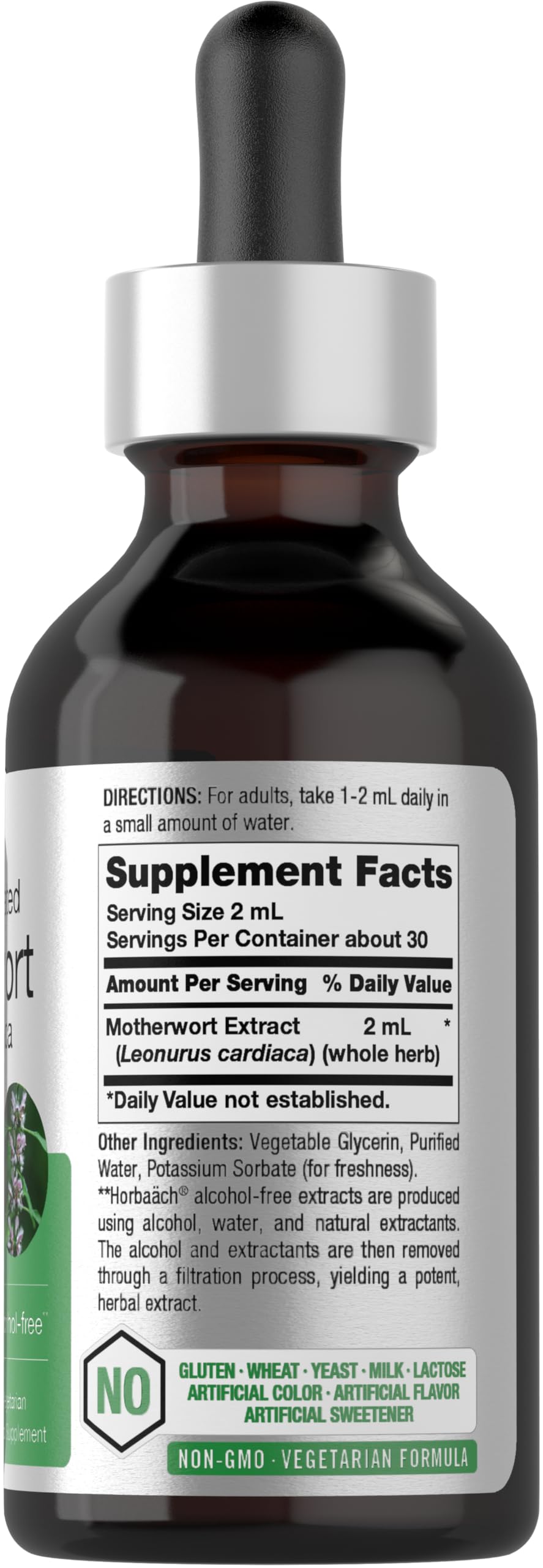 Horbaach Motherwort Herb Extract Tincture | 2 oz | Low Alcohol Liquid | Vegetarian | Leonurus Cardiaca | Non-GMO, Gluten Free - Image 2