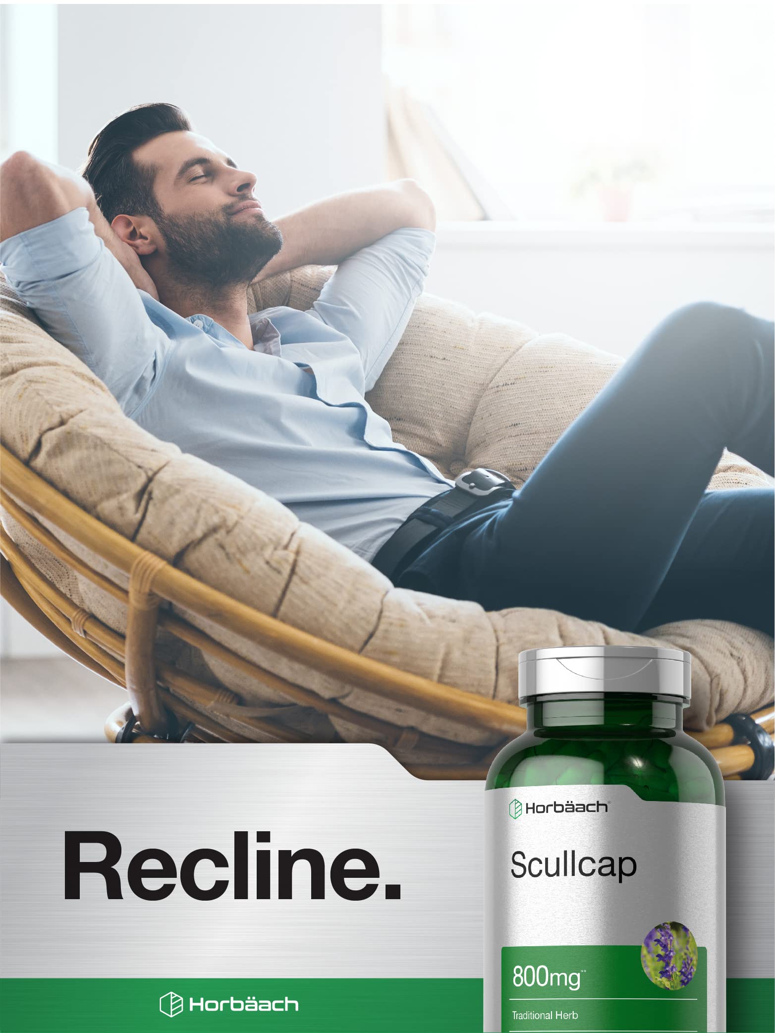 Horbaach Skullcap Herb Extract | 200 Capsules | Scullcap Supplement for Men and Women | Scutellaria Baicalensis | Non-GMO and Gluten Free - Image 6