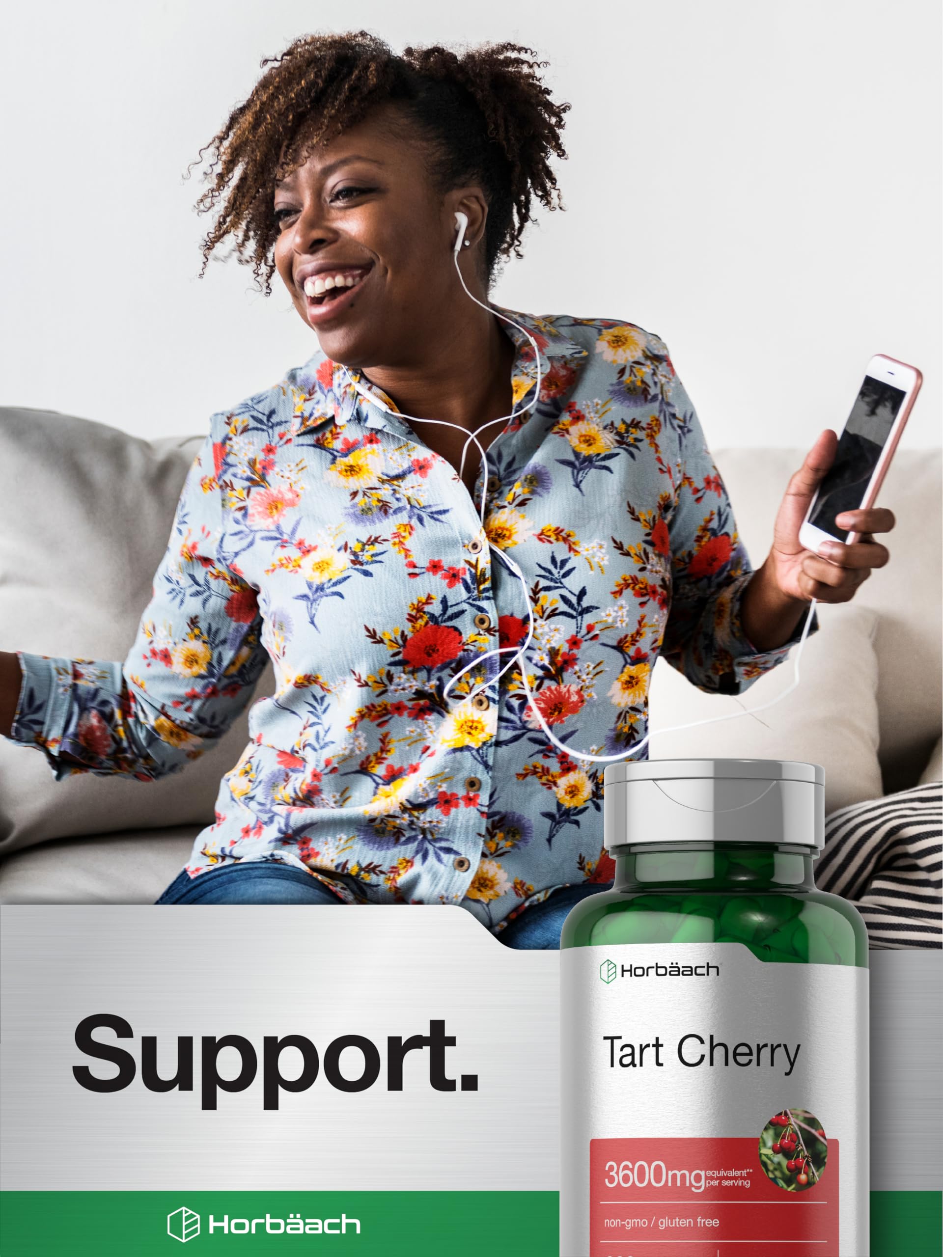 Horbaach Tart Cherry Extract | 220 Capsules | Non-GMO & Gluten Free Traditional Herb Supplement - Image 7