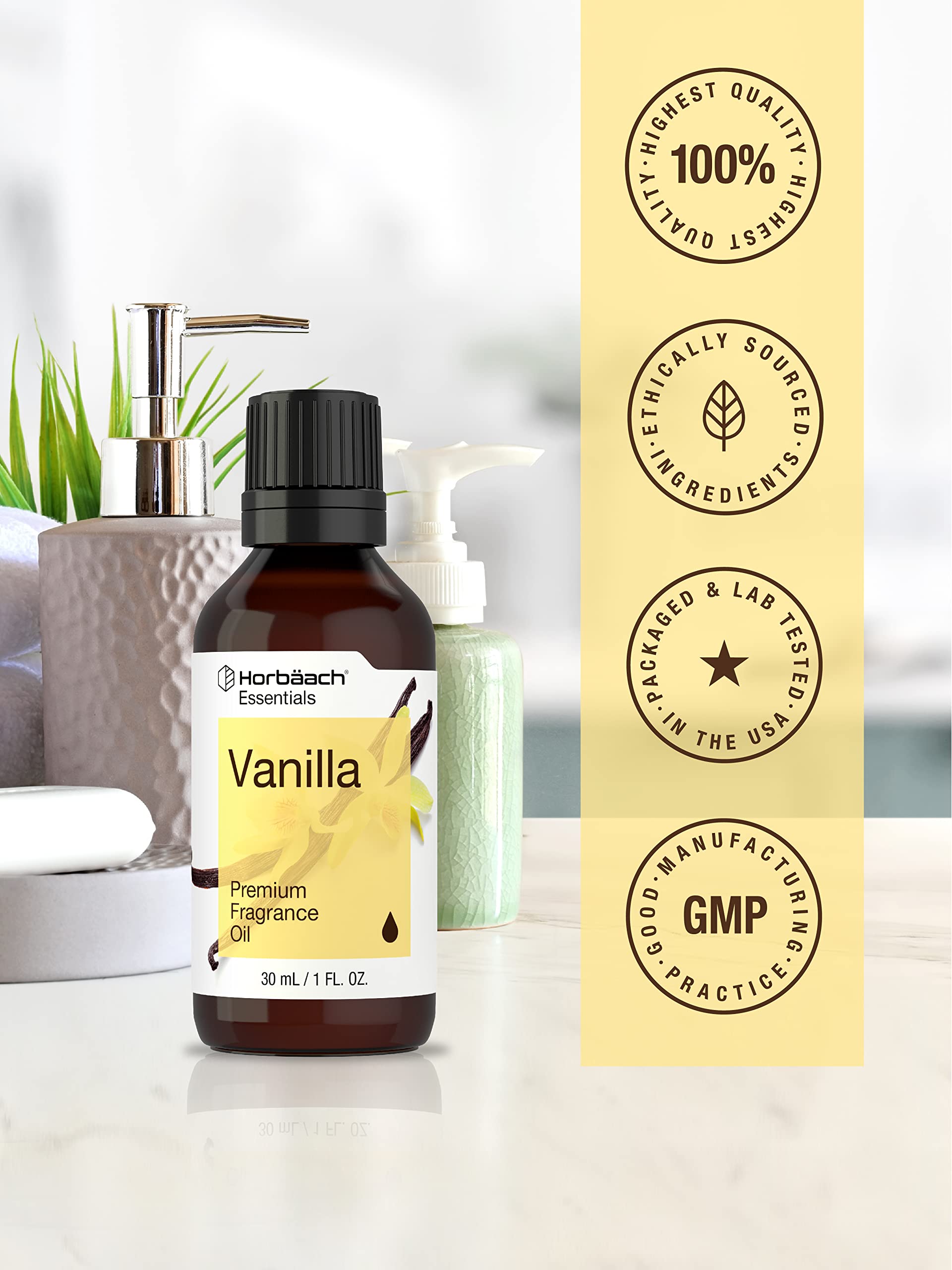 Horbaach Vanilla Fragrance Oil | 1 fl oz | for Candle, Perfume, Soap Making, Diffusers, and Aromatherapy - Image 5