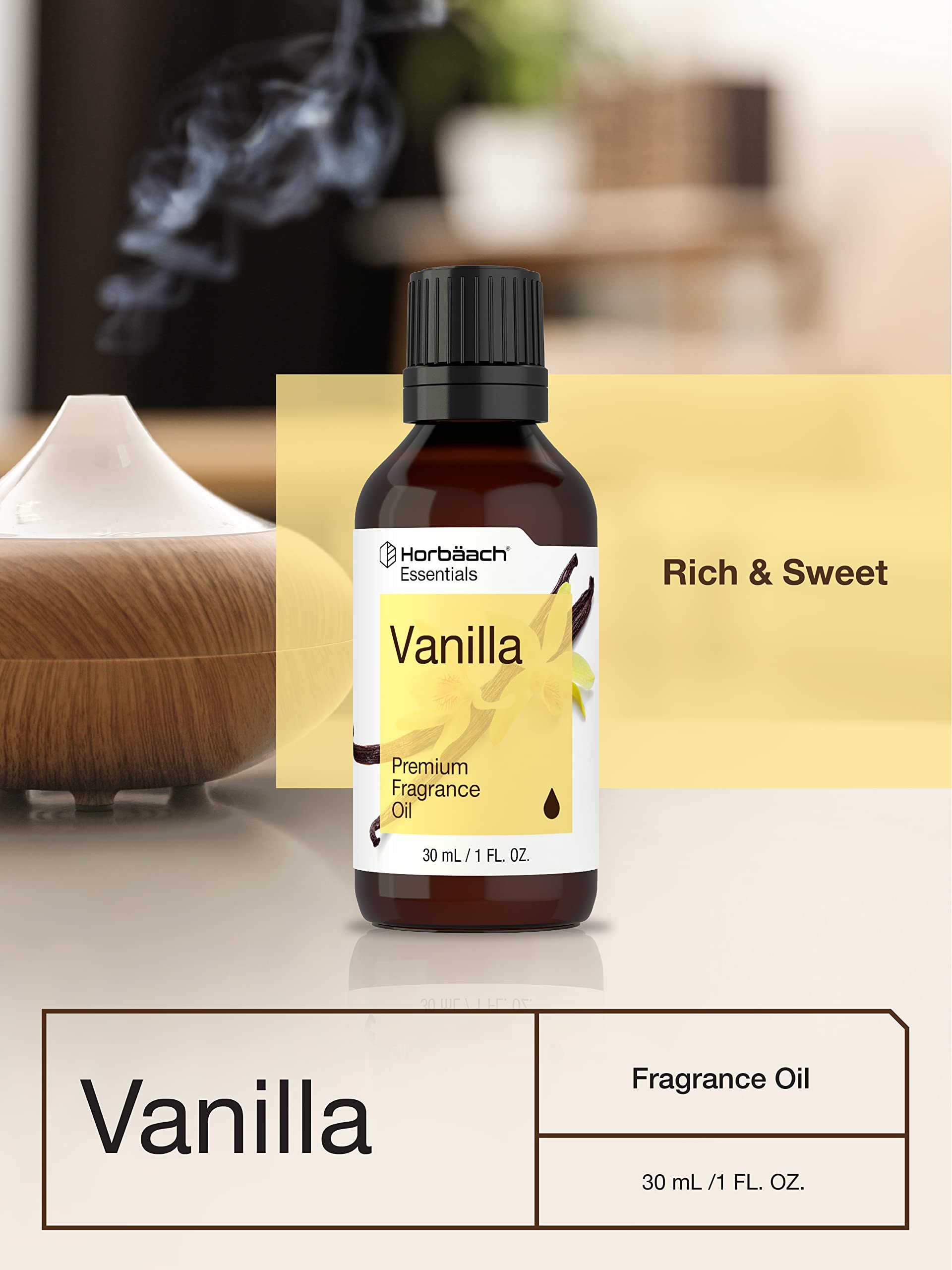 Horbaach Vanilla Fragrance Oil | 1 fl oz | for Candle, Perfume, Soap Making, Diffusers, and Aromatherapy - Image 6